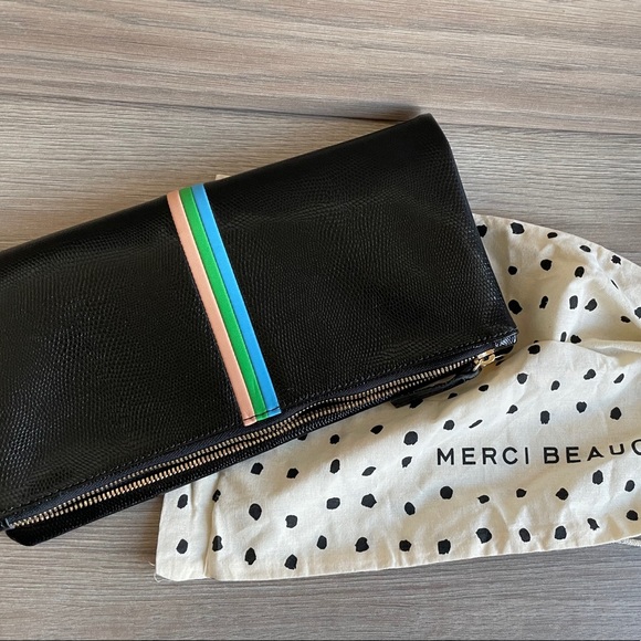 Clare V. Foldover Leather Clutch - Picture 2 of 9